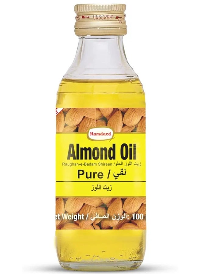 Hamdard 100% Pure Almond Oil (Roghan-e-Badam Shireen) – Natural Cold-Pressed Oil for Brain Health, Strength & Nourishment – 100 ml - Image 2